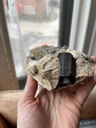 Huge black tourmaline schorl - black,