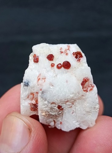 Red garnet and feldspar - garnet,